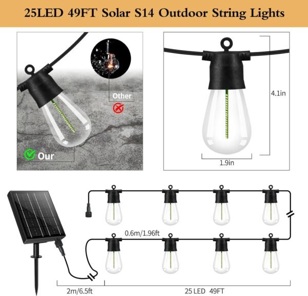 Solar String Lights for Outside - Image 3